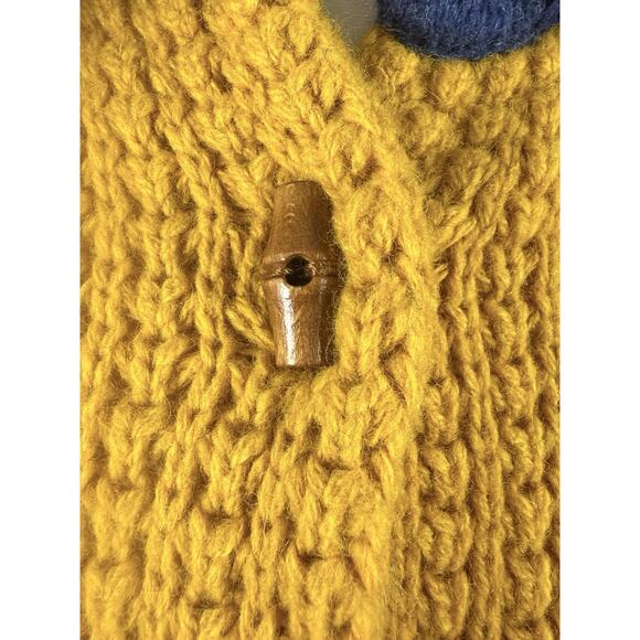 RE/DONE 70s Sweater Jacket in Mustard Multi Wool Stripes Size Small Retail $525 - Picture 4 of 7